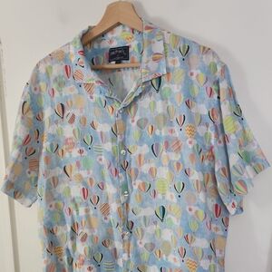 Michaels Large Linen Hot Air Baloon Shirt Fantastic